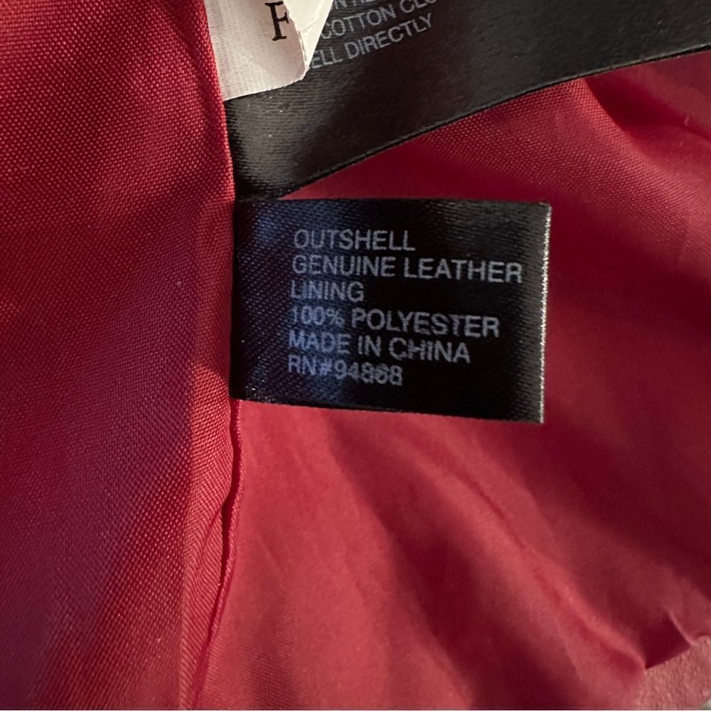 Bernardo Red Leather Jacket - Picture 8 of 11